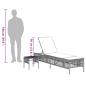 Preview: Sonnenliegen 2 Stk. mit Tisch Grau Poly Rattan