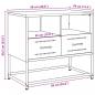 Preview: TV-Schrank Schwarz 68x39x60,5 cm Stahl
