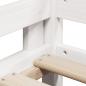 Preview: Hochbett mit Dach Weiß 80x200 cm Massivholz Kiefer