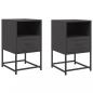 Preview: Nachttische 2 Stk. Schwarz 36x39x60,5 cm Stahl