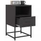 Preview: Nachttische 2 Stk. Schwarz 36x39x60,5 cm Stahl