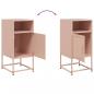 Preview: Nachttische 2 Stk. Rosa 36x39x78 cm Stahl