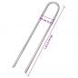 Preview: Zeltheringe 6 Stk. U-Form 30 cm Ø7 mm Verzinkter Stahl