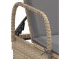 Preview: Sonnenliegen mit Auflagen 2 Stk. Beige Poly Rattan