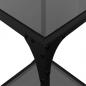 Preview: Couchtisch mit Glasplatte Schwarz 30x30x40 cm Stahl