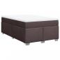 Preview: Boxspringbett mit Matratze Dunkelbraun 120x190 cm Stoff