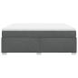 Preview: Boxspringbett mit Matratze Dunkelgrau 180x200 cm Stoff