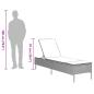 Preview: Sonnenliegen mit Auflagen 2 Stk. Schwarz Poly Rattan
