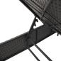 Preview: Sonnenliegen mit Auflagen 2 Stk. Schwarz Poly Rattan