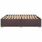 Preview: Bettgestell ohne Matratze Dunkelbraun 200x200 cm Stoff