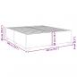 Preview: Bettgestell ohne Matratze Dunkelbraun 200x200 cm Stoff