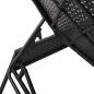 Preview: Sonnenliege mit Auflage Schwarz Poly-Rattan