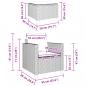 Preview: 3-tlg. Bistro-Set mit Kissen Braun Poly Rattan
