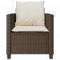 Preview: 3-tlg. Bistro-Set mit Kissen Braun Poly Rattan