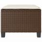 Preview: 3-tlg. Bistro-Set mit Kissen Braun Poly Rattan