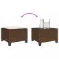 Preview: 3-tlg. Bistro-Set mit Kissen Braun Poly Rattan