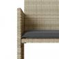 Preview: Gartensofa 2-Sitzer mit Tisch und Hockern Hellgrau Poly Rattan