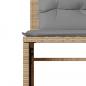 Preview: 4-tlg. Garten-Sofagarnitur mit Kissen Beige Poly Rattan
