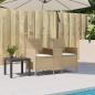Preview: Gartensofa 2-Sitzer mit Tisch und Kissen Beige Poly Rattan