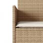 Preview: Gartensofa 2-Sitzer mit Tisch und Kissen Beige Poly Rattan
