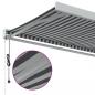 Preview: Markise Einziehbar Anthrazit und Weiß 4,5x3 m Stoff & Aluminium