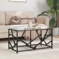 Preview: ARDEBO.de - Couchtisch mit Glasplatte Transparent 78,5x40x41 cm Stahl