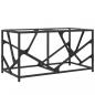 Preview: Couchtisch mit Glasplatte Transparent 78,5x40x41 cm Stahl