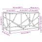 Preview: Couchtisch mit Glasplatte Transparent 78,5x40x41 cm Stahl