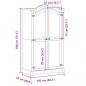 Preview: Kleiderschrank Corona 102x52x186 cm Massivholz Kiefer