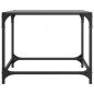 Preview: Couchtisch mit Glasplatte Schwarz 50x50x40 cm Stahl