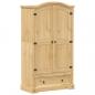 Preview: ARDEBO.de - Kleiderschrank Corona 102x52x186 cm Massivholz Kiefer