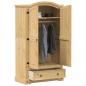 Preview: Kleiderschrank Corona 102x52x186 cm Massivholz Kiefer