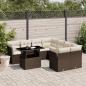 Preview: ARDEBO.de - 9-tlg. Garten-Sofagarnitur mit Kissen Braun Poly Rattan