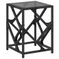 Preview: Couchtisch mit Glasplatte Schwarz 30x30x41 cm Stahl