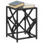 Preview: Couchtisch mit Glasplatte Schwarz 30x30x41 cm Stahl