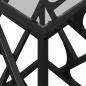 Preview: Couchtisch mit Glasplatte Schwarz 30x30x41 cm Stahl
