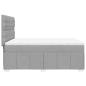 Preview: Boxspringbett mit Matratze Hellgrau 140x200 cm Stoff