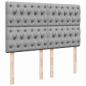 Preview: Boxspringbett mit Matratze Hellgrau 140x200 cm Stoff