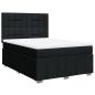 Preview: Boxspringbett mit Matratze Schwarz 140x200 cm Stoff