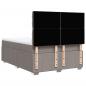 Preview: ARDEBO.de - Boxspringbett mit Matratze Taupe 140x200 cm Stoff