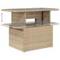 Preview: 11-tlg. Garten-Sofagarnitur mit Kissen Beige Poly Rattan