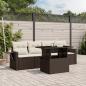 Preview: ARDEBO.de - 5-tlg. Garten-Sofagarnitur mit Kissen Braun Poly Rattan