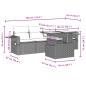 Preview: 5-tlg. Garten-Sofagarnitur mit Kissen Braun Poly Rattan