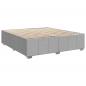 Preview: Boxspringbett mit Matratze Hellgrau 180x200 cm Stoff