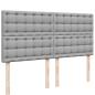 Preview: Boxspringbett mit Matratze Hellgrau 180x200 cm Stoff