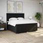 Preview: Boxspringbett mit Matratze Schwarz 180x200 cm Stoff