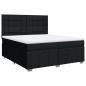 Preview: Boxspringbett mit Matratze Schwarz 180x200 cm Stoff