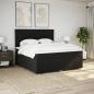 Preview: Boxspringbett mit Matratze Schwarz 180x200 cm Stoff