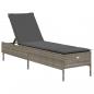 Preview: 3-tlg. Sonnenliegen-Set mit Auflage Grau Poly Rattan