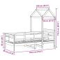 Preview: Tagesbett mit Dach 90x190 cm Massivholz Kiefer